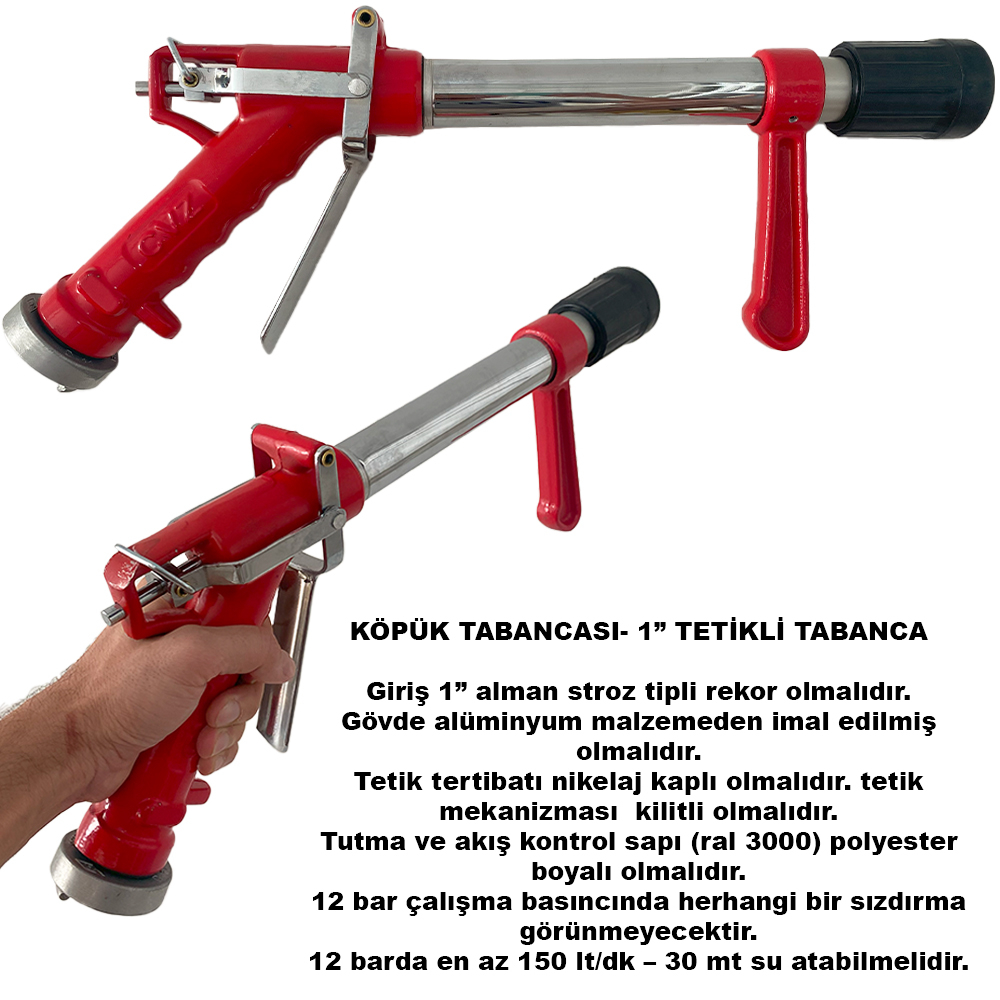 1" TETİKLİ NOZULLU SU TABANCASI